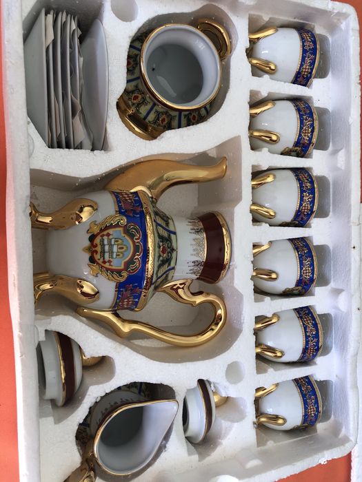 Conjunto chá porcelana completo JD