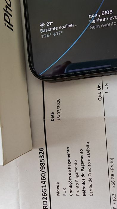 iPhone 17 256GB novo, TROCO
