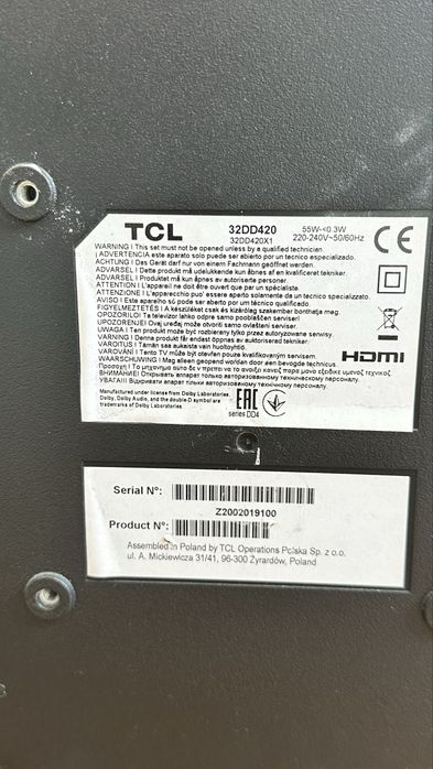 Tv tcl 32 polegadas