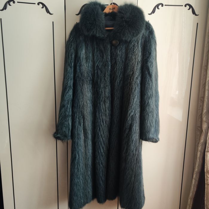 Шуба нутрія  натуральна довга  великий розмір