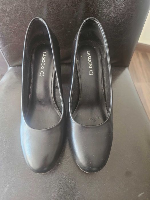 Buty czółenka szpilki lasocki kazar 37 czarne