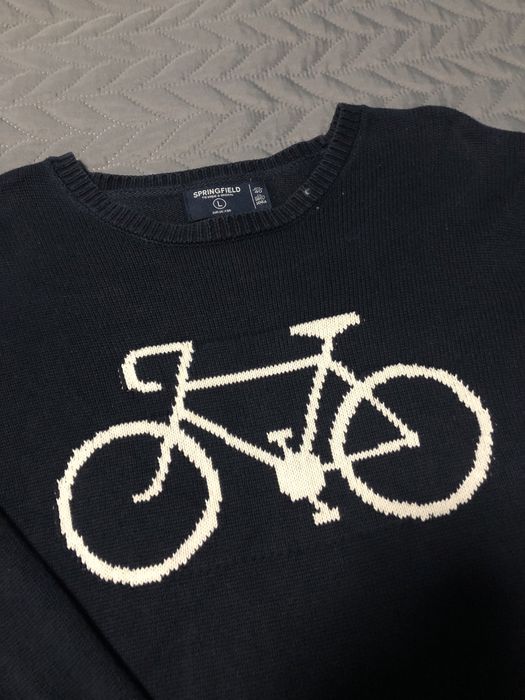 Camisola malha grossa azul