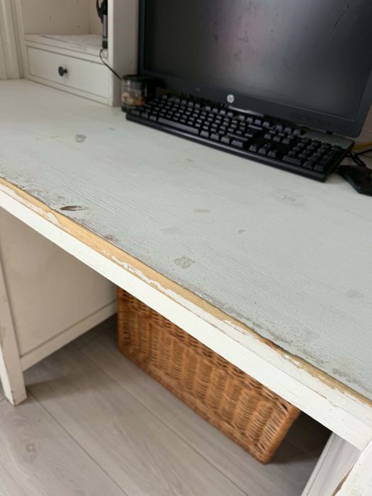 Ikea hemnes biurko duze z litego drewna biurko drewniane z nadstawką