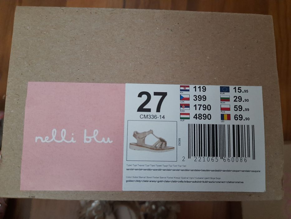 Sandałki dziewczęce Nelli Blu rozm. 27