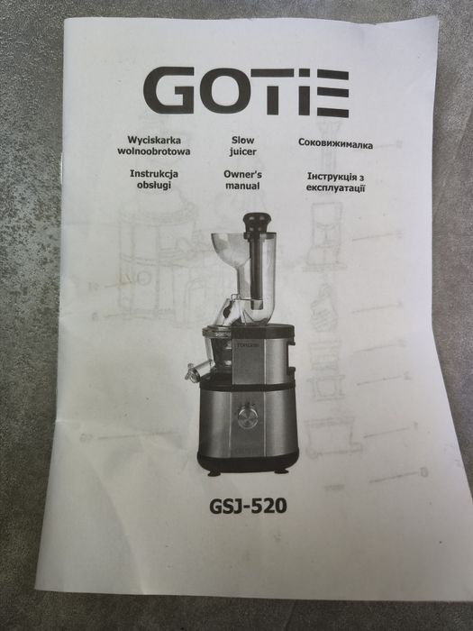 Wyciskarka wolnoobr. GOTIE GSJ-520S nowa