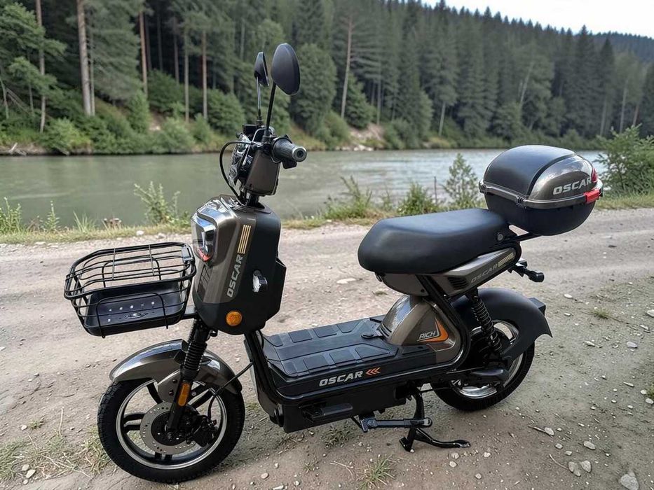 Електроскутер Oscar Rich 1000W 60V 25Ah графіт двомісний електробайк
