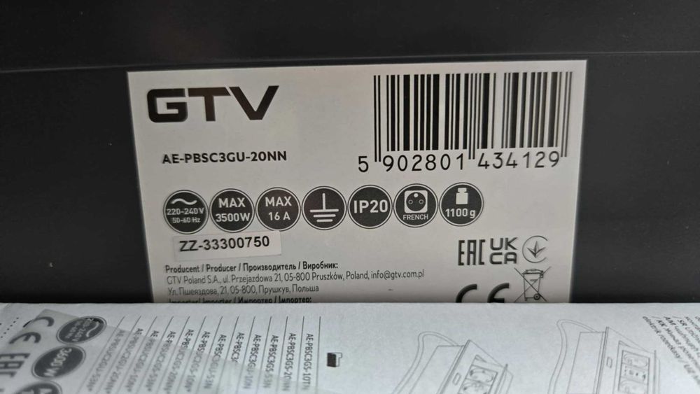 Gniazdo meblowe przedłużacz blatowy GTV SOFT 3x gniazdo - 2 sztuki