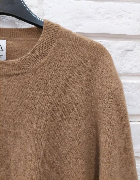 Sweter 100% kaszmir u-neck czekoladowy brąz chocolate brown