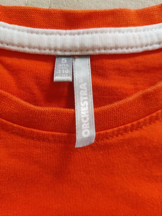 T-shirt, manga curta, laranja, Orchestra, 5 anos