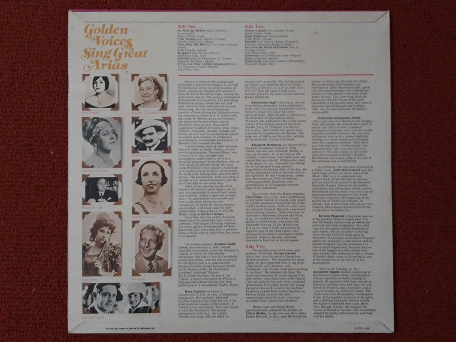 Vinil: Golden Voices Sing Great Arias