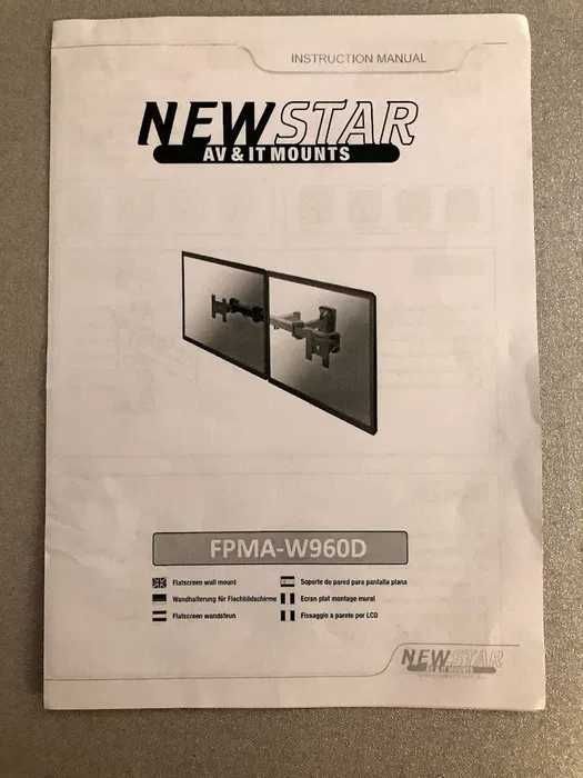 Uchwyt na monitory 2x27 cali - NewStar FPMA-W960D