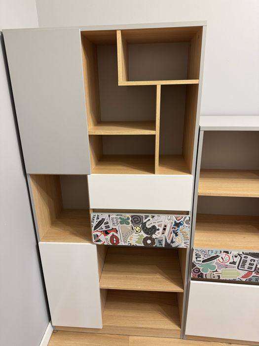 Zestaw szafa i komody Black Red White