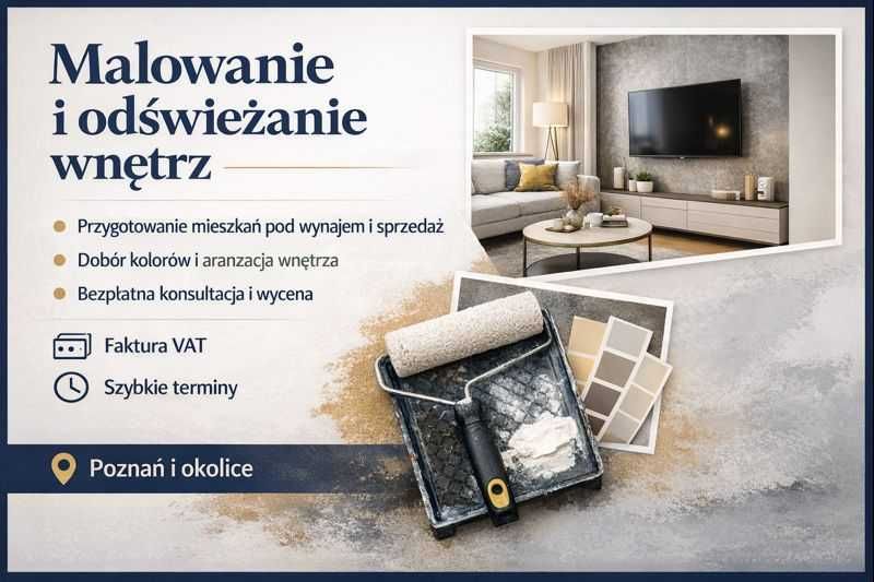Malowanie mieszkań i odświeżanie wnętrz | Poznań i okolice