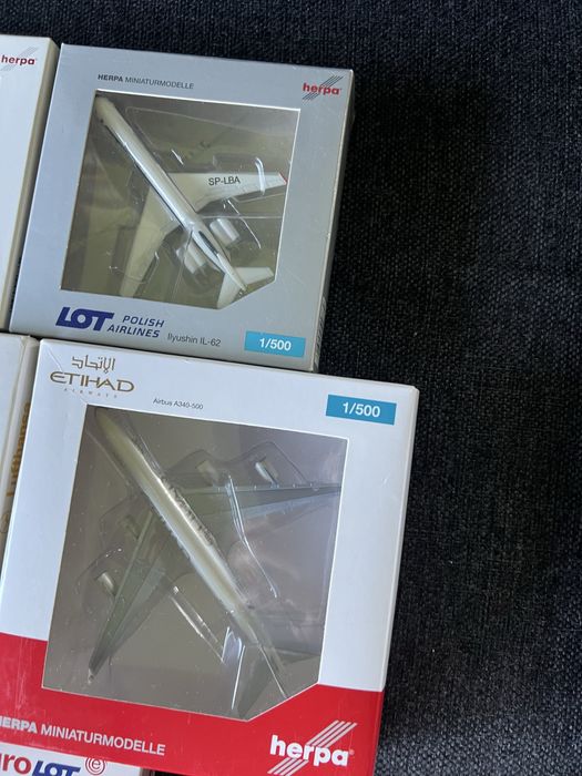 Modele samolotów herpa 1:500