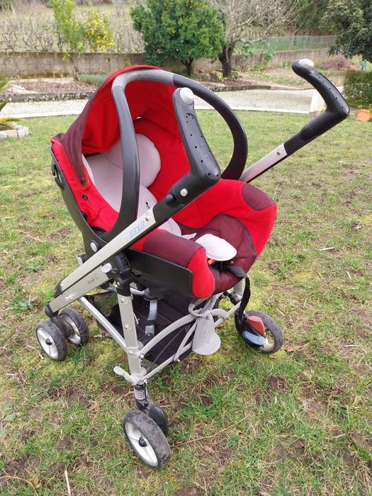 Trio de bebé com ovo e espreguiçadeira