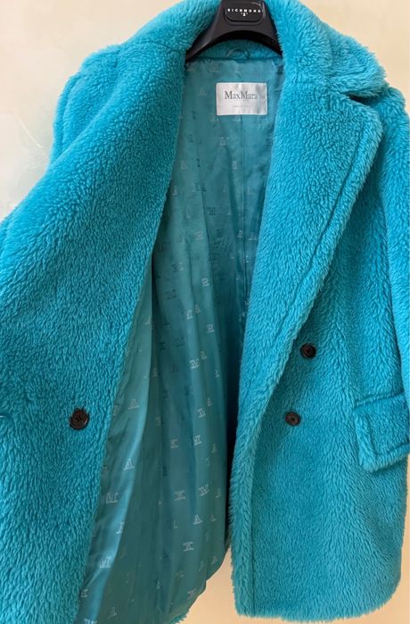 MAX MARA Шуба оверсайз из шерсти и шелка
