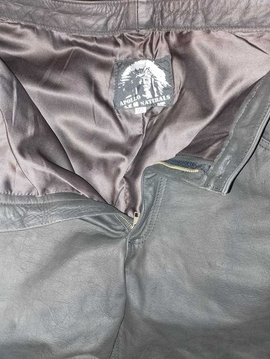 Штани кожані чорні підкладка