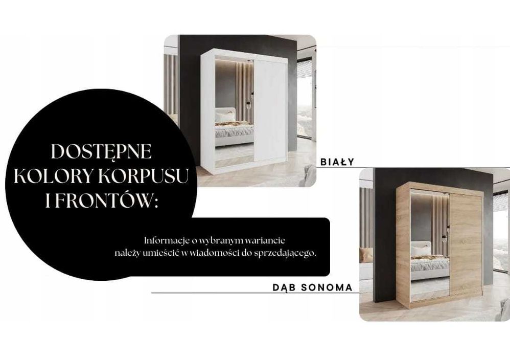 Szafa PEDRO od 100 do 180 cm! okazja !!