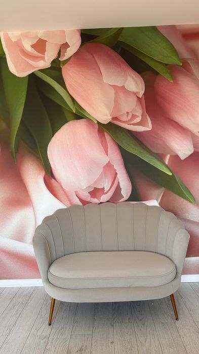 Мʼякий диван-крісло велюровий