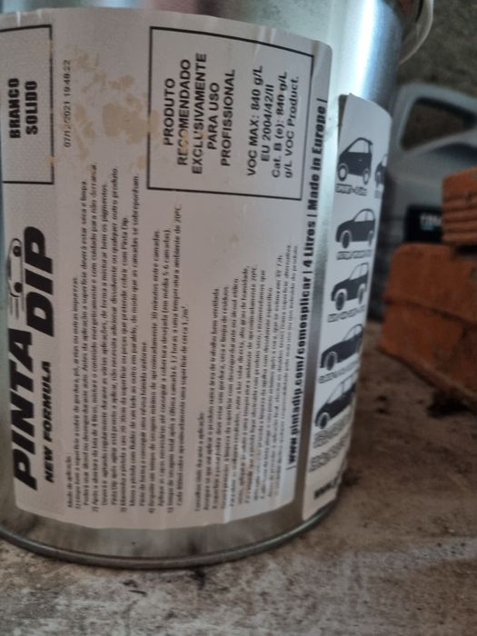 Tinta branca automovel dip
