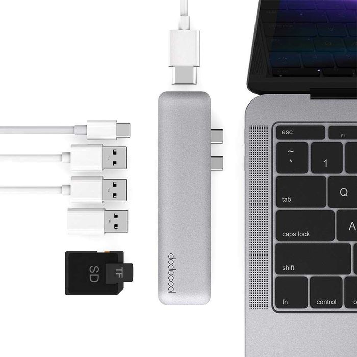 Dodocool DC53GY-1 Hub 7w1 USB-C HDMI 4K SD Macbook