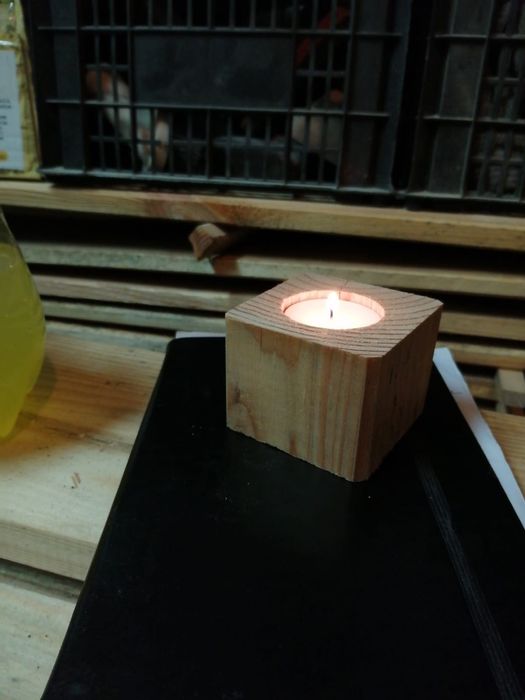 Świecznik drewniany, świeczniki , podgrzwacz