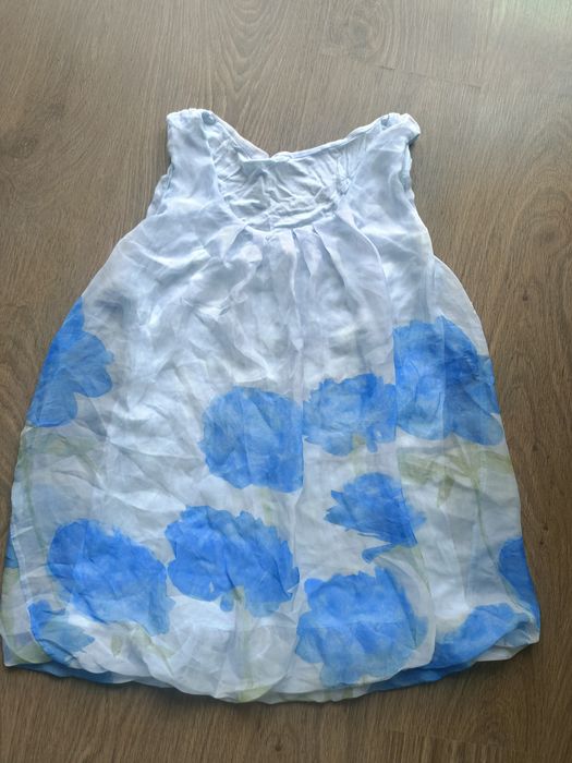 Bluzka na ramiączkach 40 L niebieska cienka bawełniana