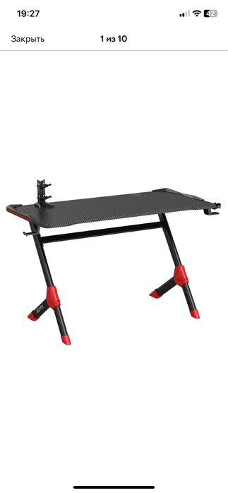 Компьютерний стол RZTK Cobra RGB Carbon