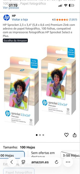 Photo paper hp sprocket