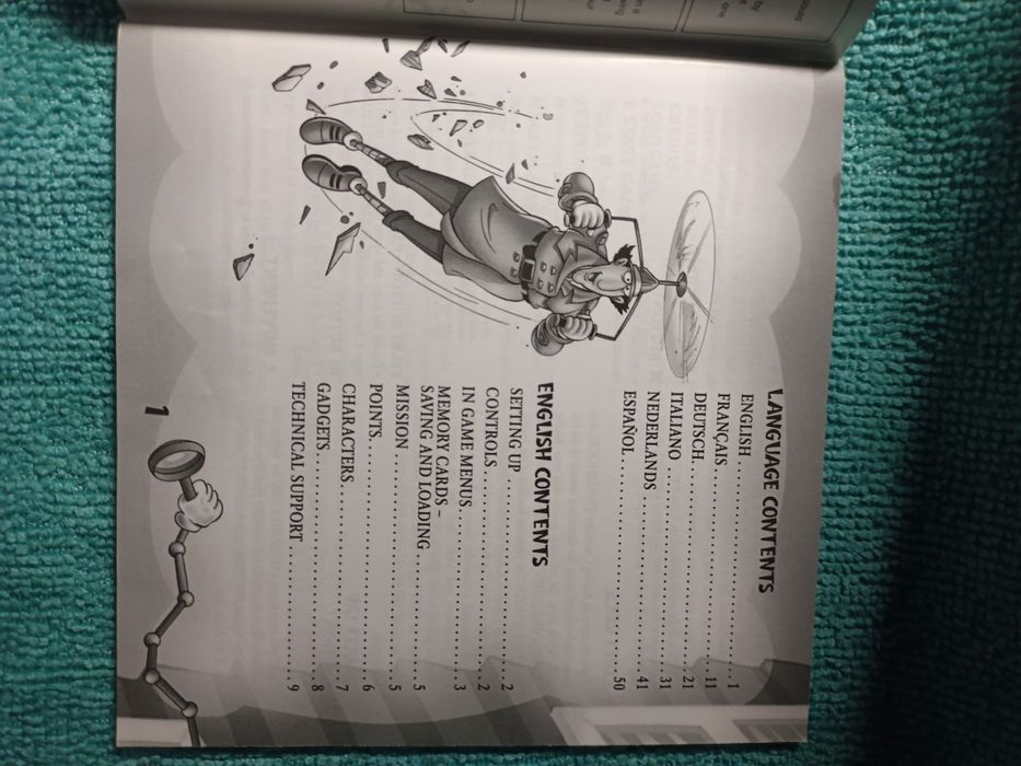 Ps1 Inspector Gadget psx psone Książeczka Manual Angielski