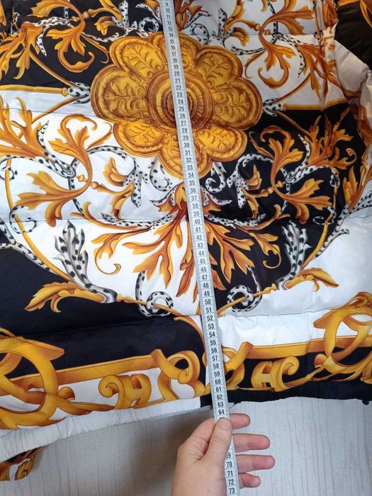 Пуховик Versace с принтом Barocco Acanthus  унисекс, XXL женск, L мужс
