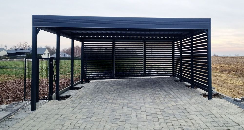 Carport 6x6 - wiata samochodowa garażowa dwustanowiskowa pod wymiar