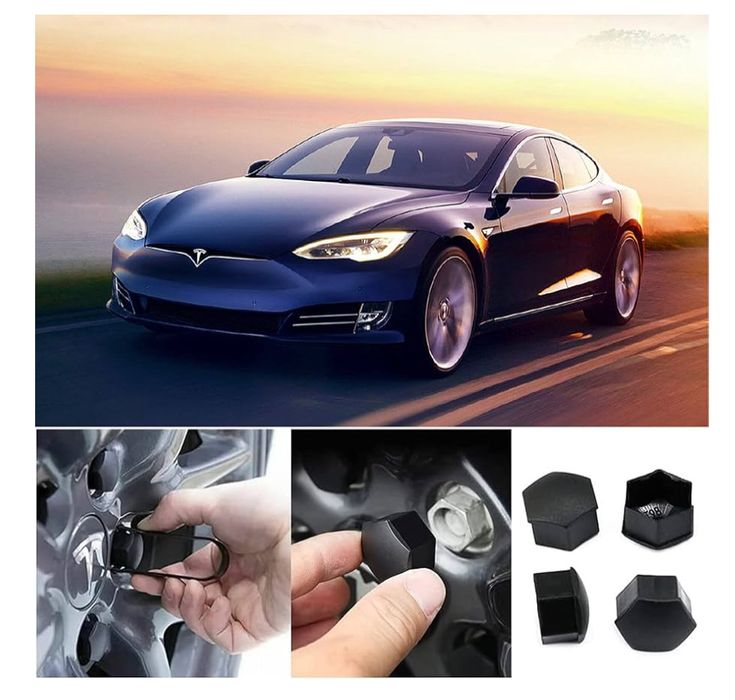 Kit completo tampas e centros jantes Tesla