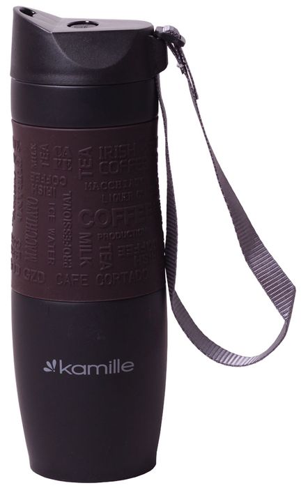 Kubek Termiczny Bidon Termos Kamille 480Ml Szczelny Z Paskiem