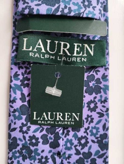 Нова краватка галстук ralph lauren з квітами бузкова фіолетова