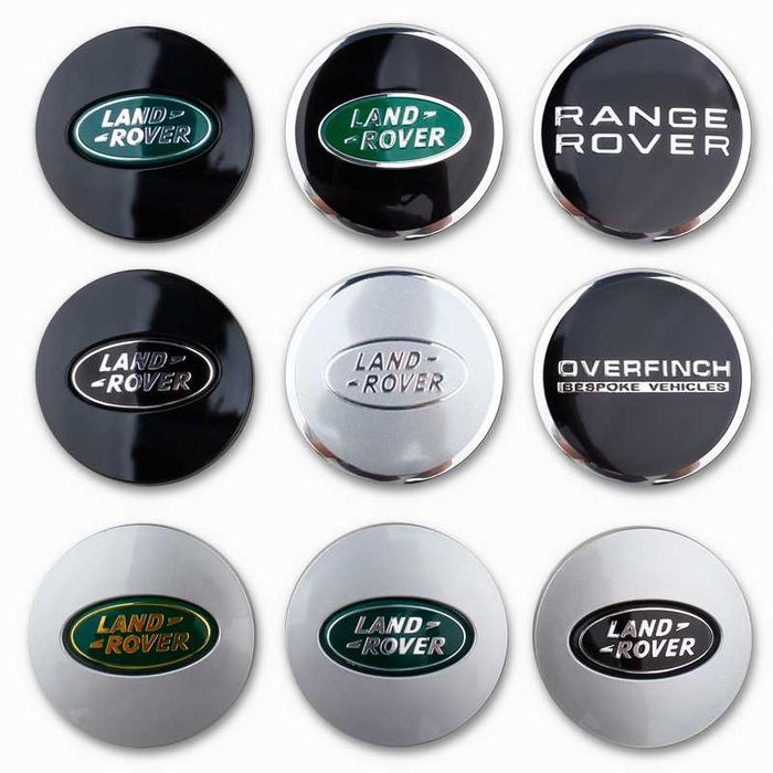 Centros/tampas de jante completos Land Rover e Range Rover