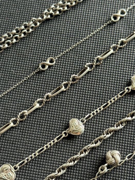 Peças em prata - pendente/pulseiras/colar