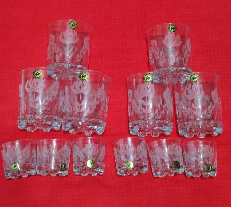 Стаканы и стопки Гусь Хрустальный времён СССР