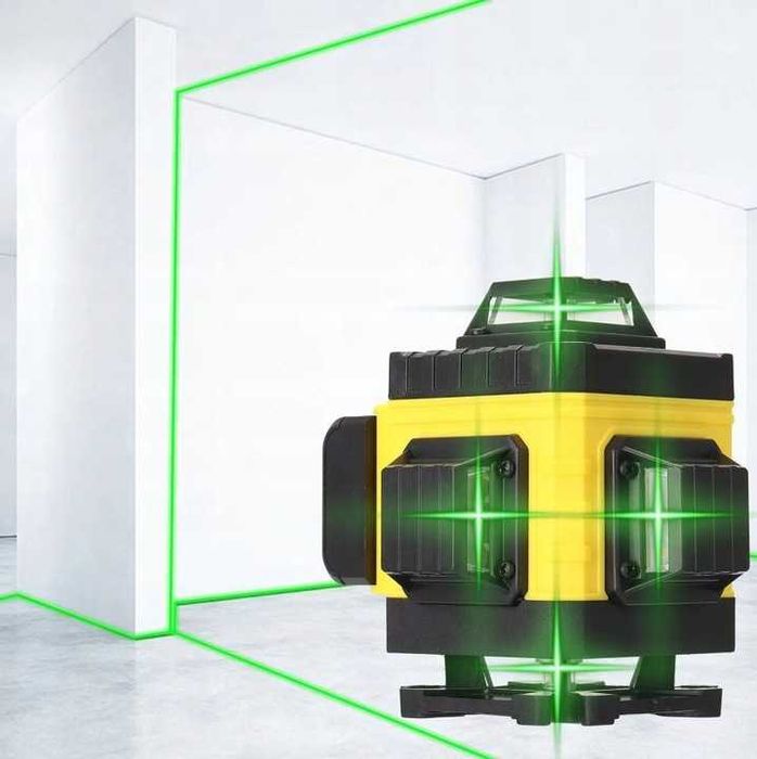 Laser Krzyżowy Poziomica Laserowa 4D+Statyw 118CM Samopoziomująca HIT