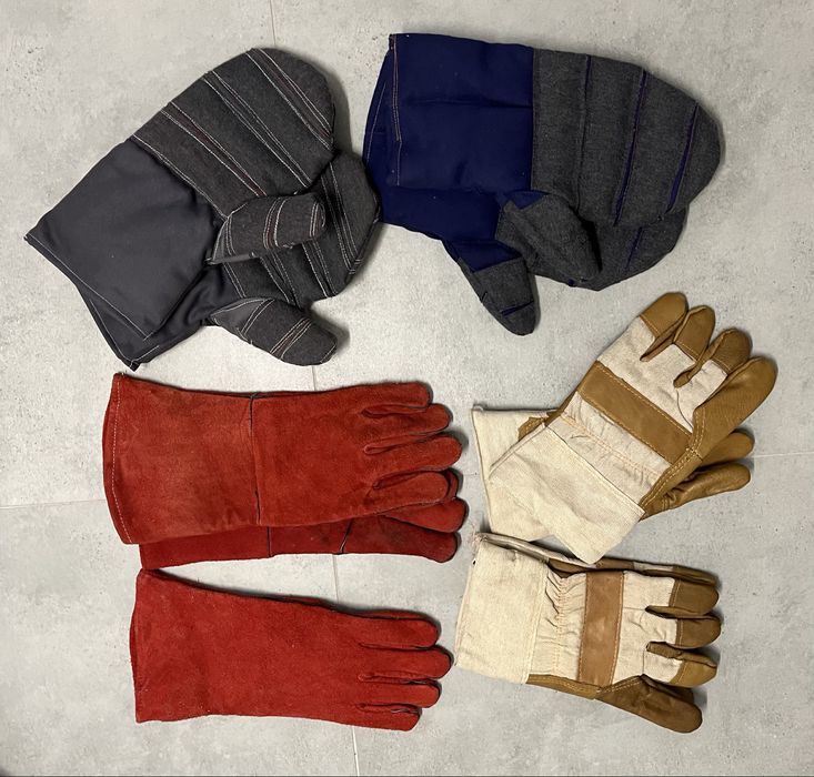 ZESTAW rękawice robocze ocieplane Reis Consorte skórzane, jednopalcowe