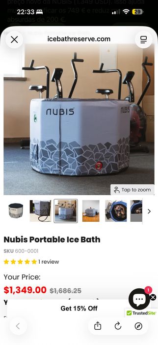 NUBIS Ice Bath Original | Banheira de Gelo Profissional | Recuperação Desportiva