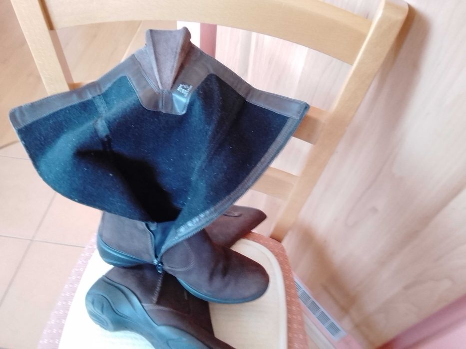 Fantastyczne czekoladowe kozaczki Ecco  rozmiar 37/ 24cm - bdb !!