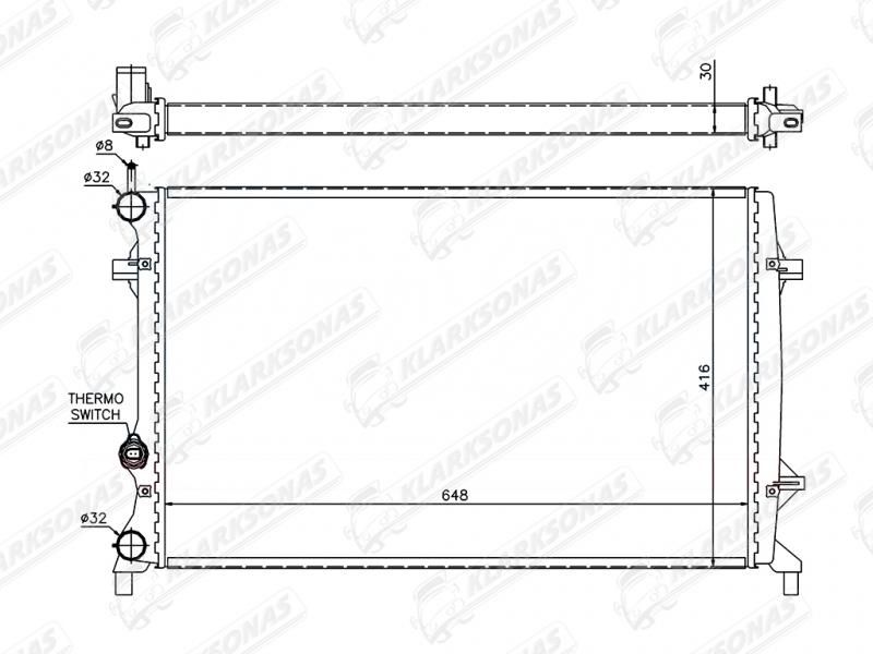 Радиатор охлаждения VW PASSAT (B7) USA Type, 2011 - 2014 2,5 5C0121251