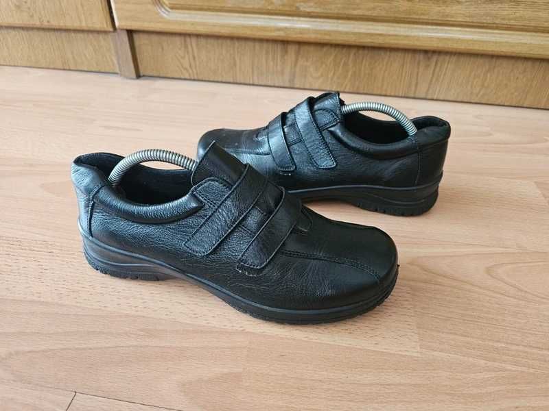 Półbuty skórzane Easy Street 40(26cm) czarne skóra