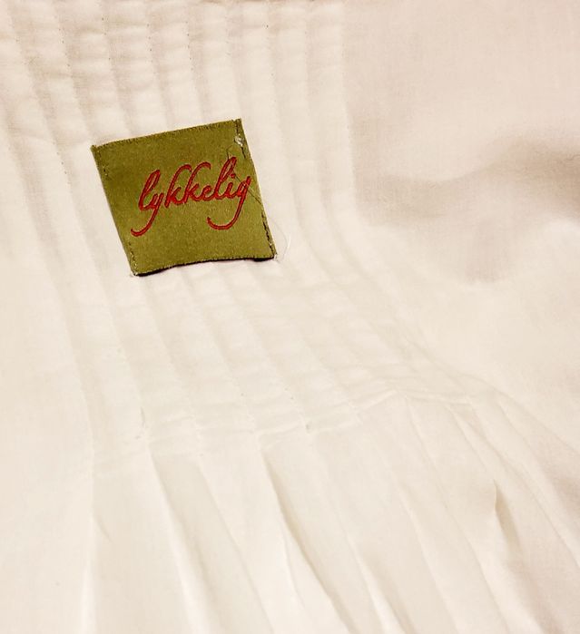 Lykkelig biała bluzka narzutka boho, folk rozmiar L uniwersalny.