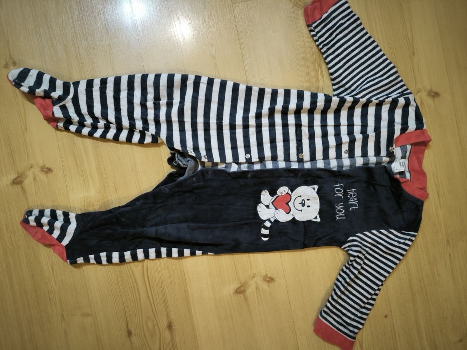 Baby Club C &A pajacyk niemowlęcy welurowy r. 92