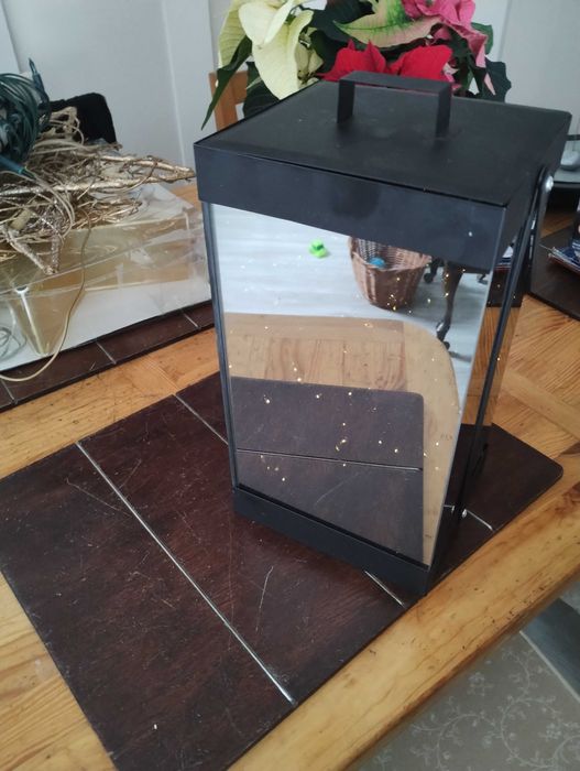 Lustrzana latarnia świąteczna led