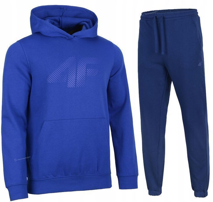 4F Ocieplany Męski Dres Bawełna Komplet Bluza Spodnie / Rozm L