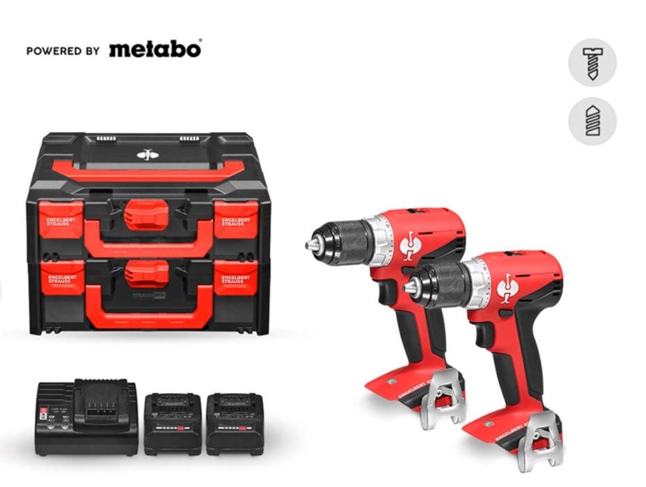 Шуруповерт Engelbert Strauss metabo 18v кейс батарея 2 Ah шурупокрут