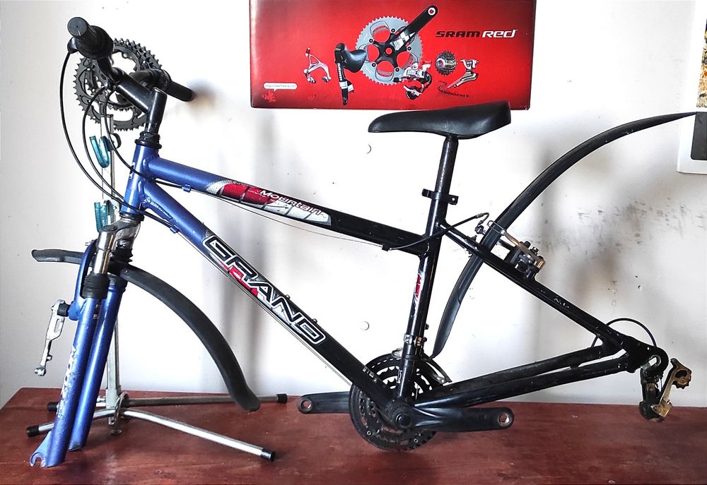 Rama rowerowa MTB 26" aluminium 15" mała rama widelec amortyzowany